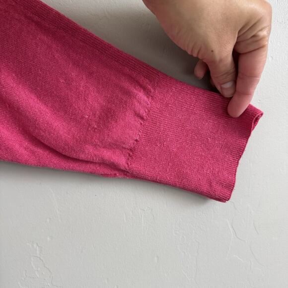 J. Jill Knit Sweater Linen Blend Woman’s S Pink Boat Neck Tunic 3/4 Sleeve - Picture 9 of 10